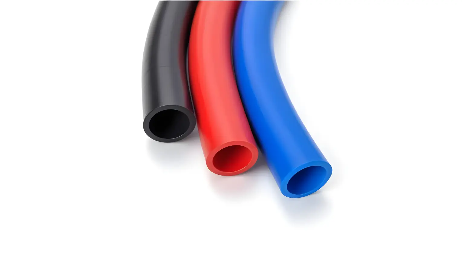 1 Black, 1 Red, and 1 Blue Color Rubber Pipe