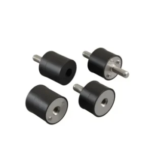 cylindrical rubber mounts for vibration control and mechanical stability
