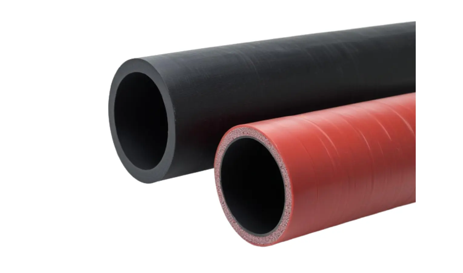 One Black and Once Red Color Rubber Hose