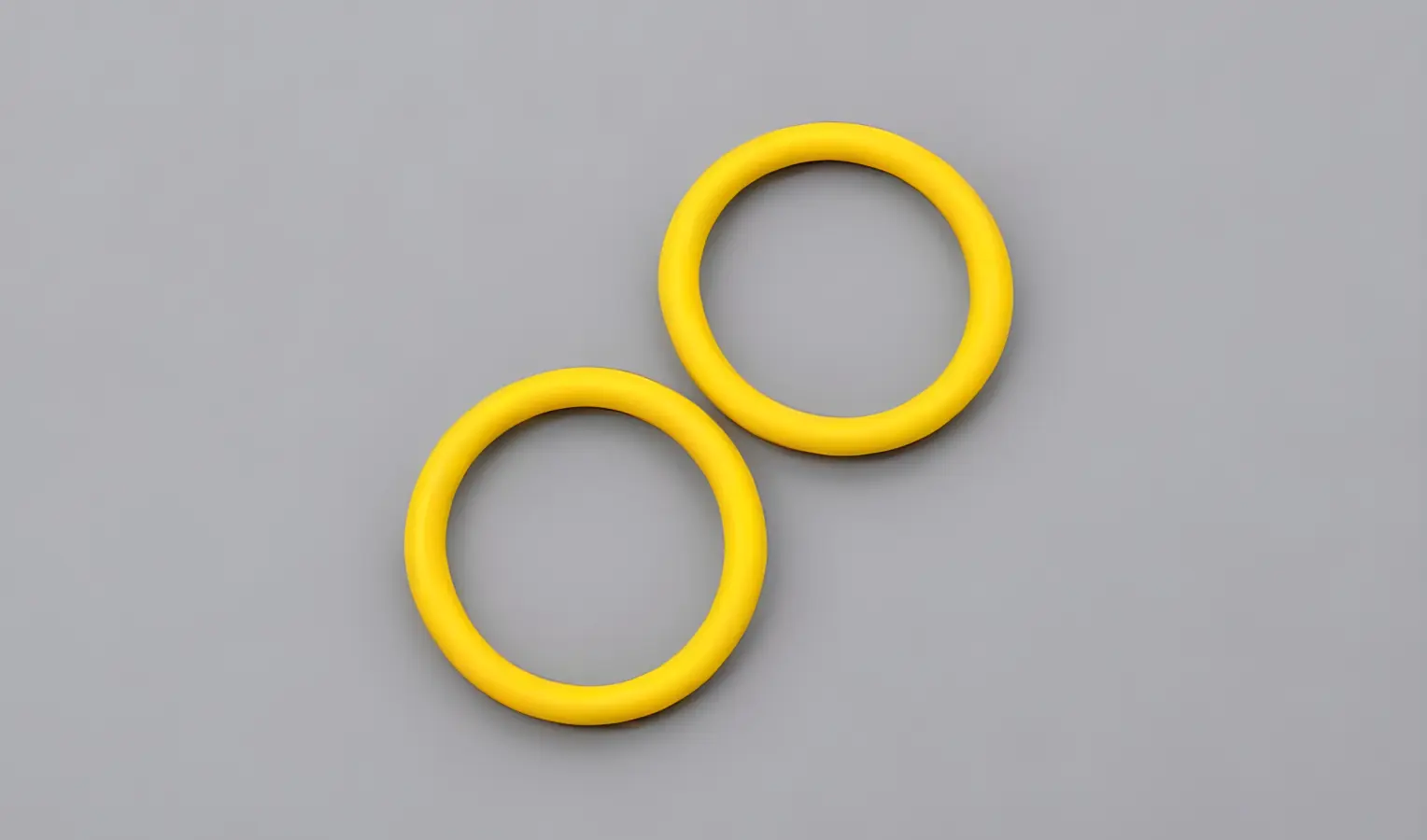 2 Yellow Rubber O-Rings