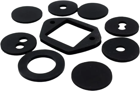 Viton FKM fluoroelastomer gaskets providing high temperature and chemical resistant sealing for aggressive industrial fluids