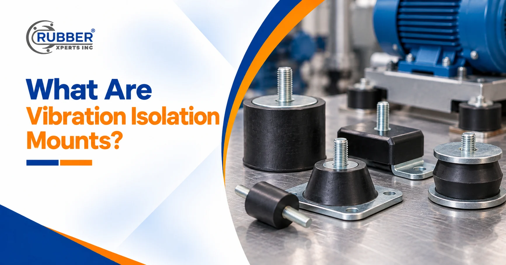Vibration isolation mounts for reducing equipment vibration and noise in industrial applications