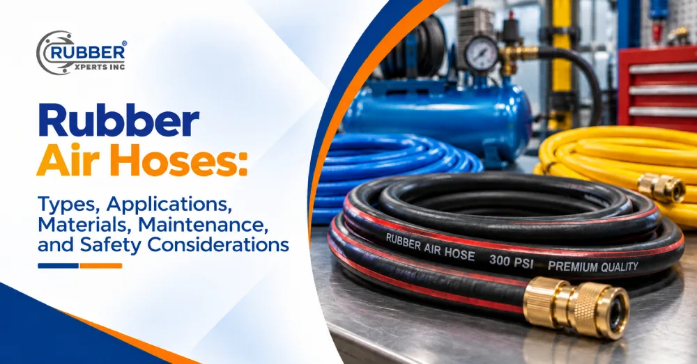 Rubber air hoses for industrial applications, compressed air systems, and pneumatic equipment
