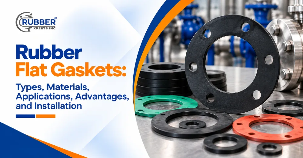 Rubber flat gaskets showing different types, materials, applications, and installation uses