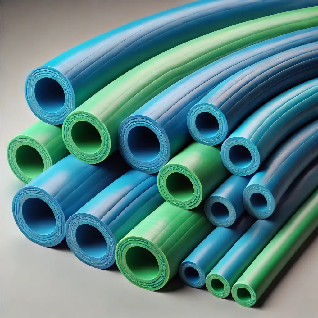 Various types of rubber hoses