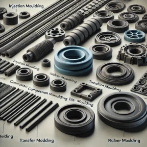 Custom rubber seal manufacturing methods - molding, extrusion, and cutting processes.