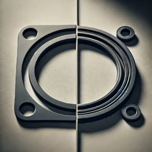 Comparison of gaskets and custom rubber seals.