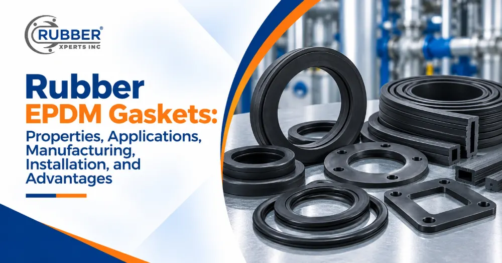 Rubber EPDM gaskets for industrial sealing applications with durable profiles and flange seals