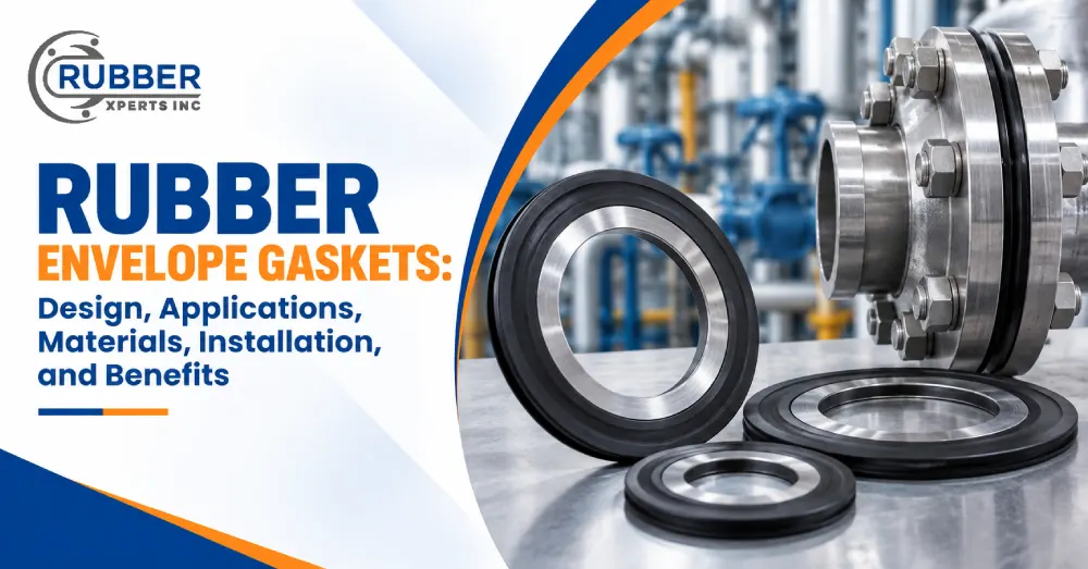 Rubber envelope gaskets for industrial sealing, flange applications, and leak prevention