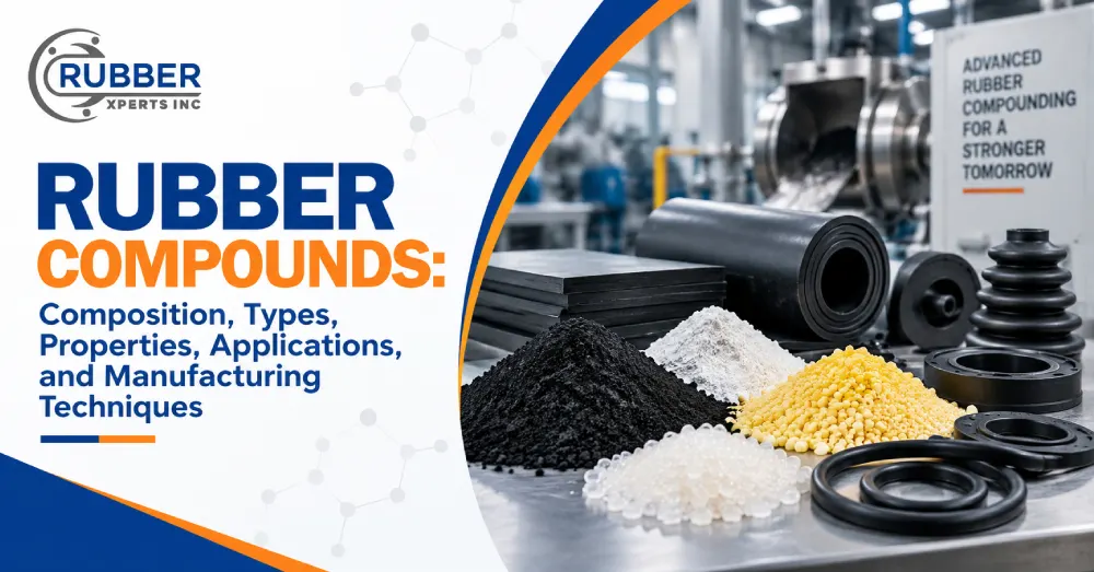 Rubber compounds, materials, properties, and manufacturing techniques for industrial applications