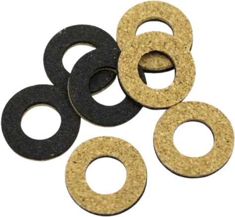 Cork composite die cut gasket for oil resistance and vibration control