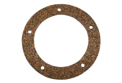 Die cut cork gasket for oil resistant sealing applications