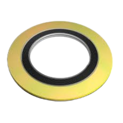 Spiral wound pipe gasket with metal windings for high-temperature pressure sealing