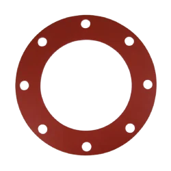 Nitrile flange gasket for oil resistant piping and pump connections