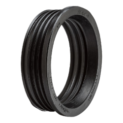 Rubber pipe gasket offering flexible sealing and vibration resistance in plumbing systems