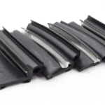 Rubber window seal strips providing flexible sealing and noise reduction in building systems