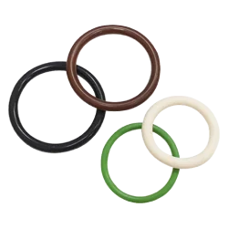 Black, brown, green, and white FKM O-rings for high-performance industrial sealing applications