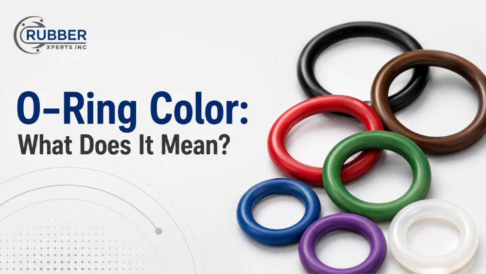 O-ring color guide showing different colored rubber O-rings